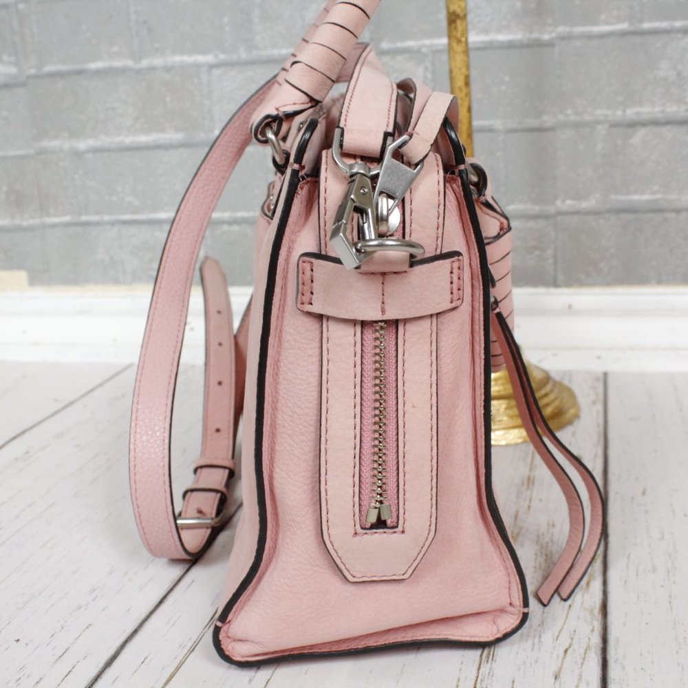 Rebecca Minkoff Bree Crossbody Satchel Blush Pink Suede - Picture 8 of 12